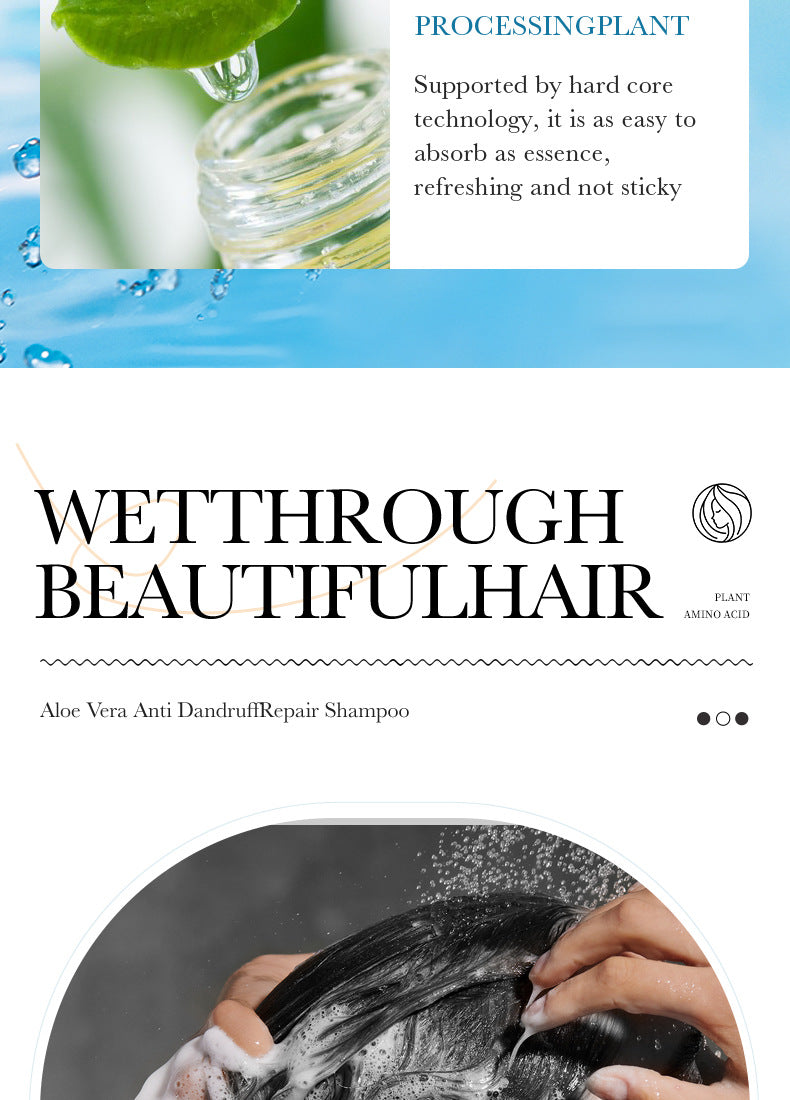 Aloe Vera Shampoo500ml SADOER Hydrating, cleansing, refreshing conditioner  foreign trade wholesale