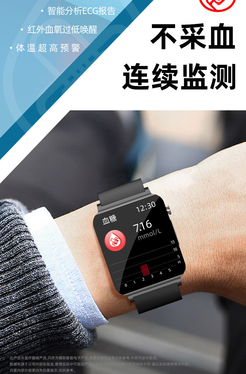 KS03Smart Watch Non-invasive Blood Glucose ECG ECG blood pressure blood oxygen temperature monitoring smartwatch manufacturer