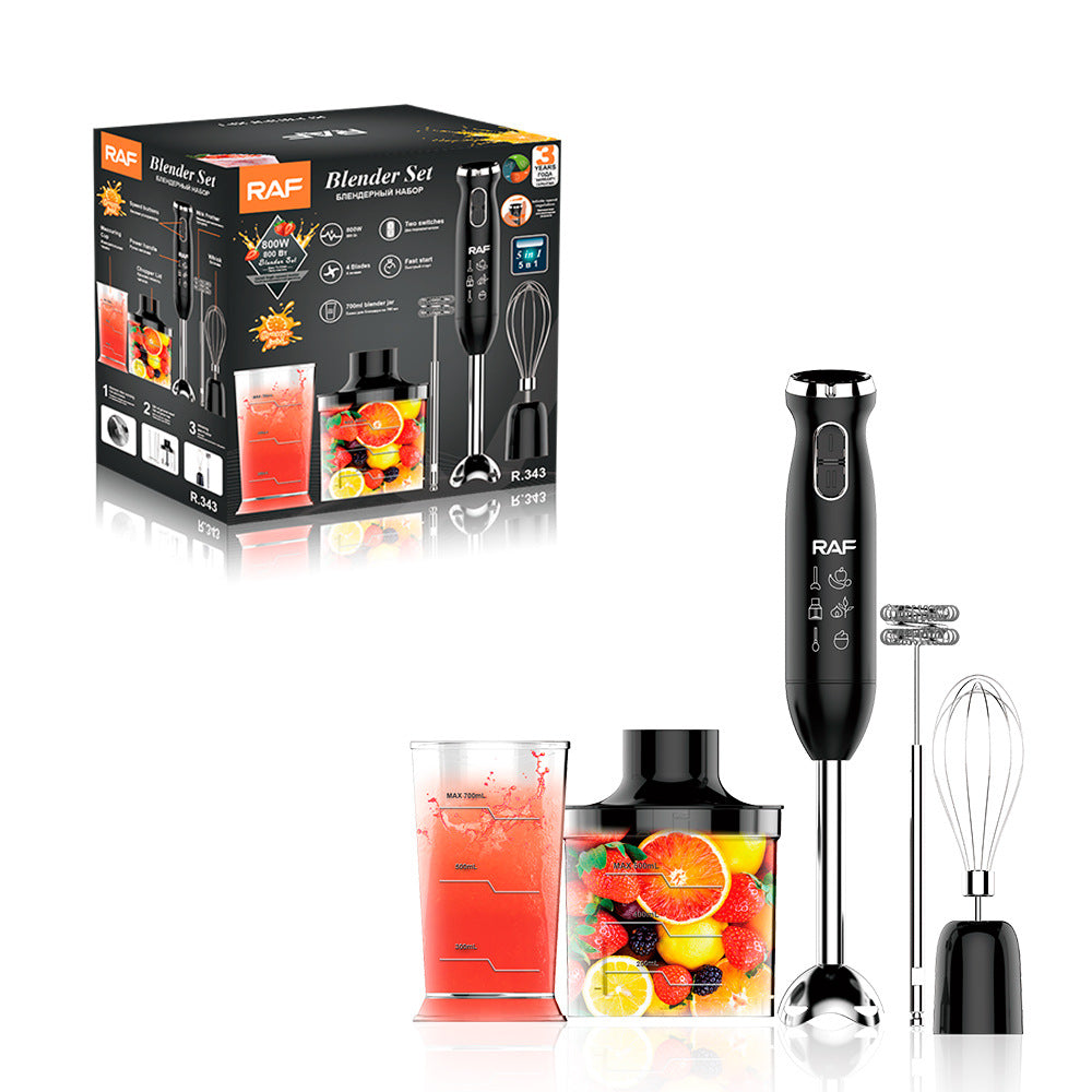 RAF European Standard Electric Egg Beater Household Handheld Egg Beater800w Cream Whisk5Set R.343