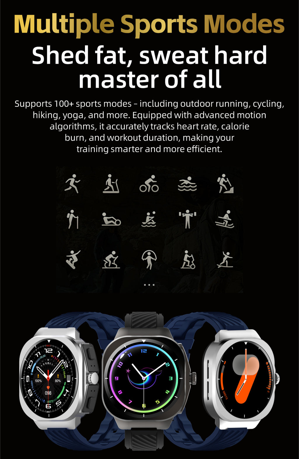 AIMB-Z19Smart Watch Bluetooth Call True Heart Rate Step Count Sleep Monitoring Hidden Earphones Sports Three-Proof