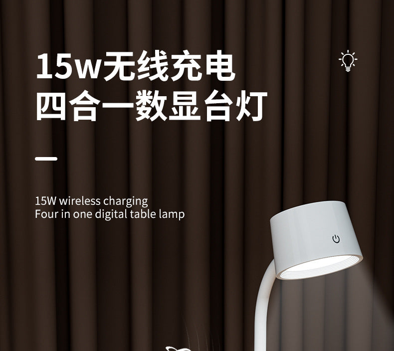 Multifunctional Wireless Charging Desk Lamp Foldable Reading Light Bluetooth Speaker Atmosphere Night Light  Customization Factory