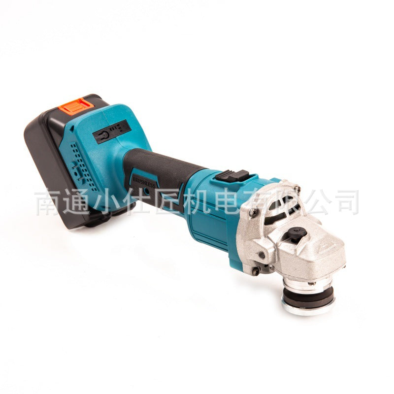 Two Batteries and One Charger Cross-Border Brushless Angle Grinder Cordless Handheld Household Grinding Cutting Angle Grinder