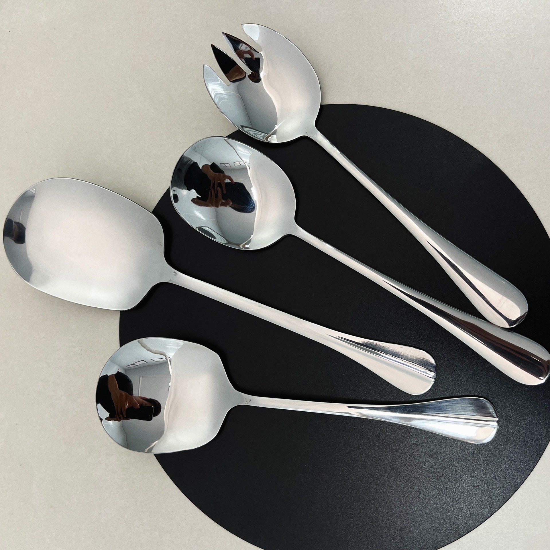 Hotel Stainless Steel Serving Spoon Restaurant Large Serving Spoon Soup Spoon Service Spoon Large Spoon Thickened Canteen Public Spoon