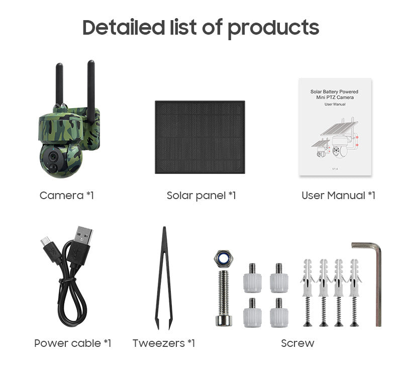 Low Power Consumption4G Animal Testing GPS Positioning Monitoring Dome Camera Outdoor HD Night Vision Solar Camera