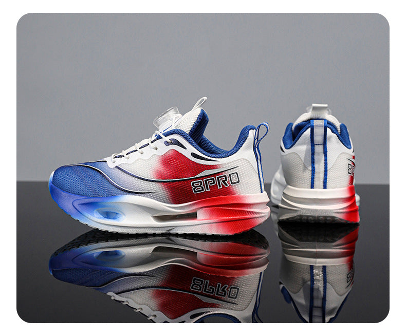 Spring and Summer Fashion Comfortable Running Shoes for Teenagers, Casual Shoes with High Elasticity and Shock Absorption, Student Marathon Training Sports Shoes