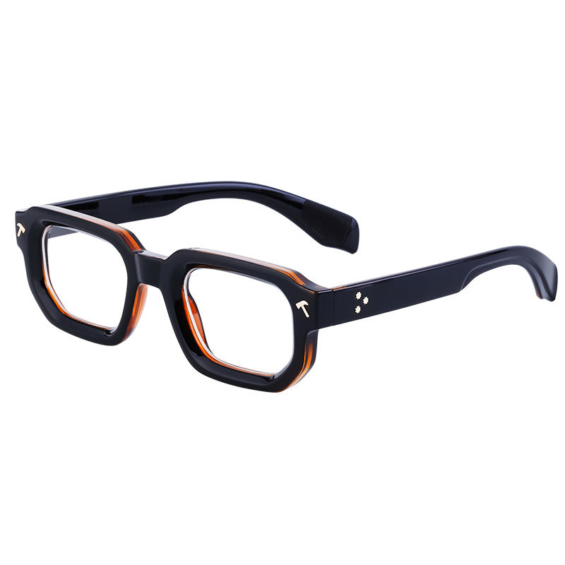 New European and American Fashion Square Frame Sunglasses for Men, Simple Personality Black Frame Glasses sunglasses