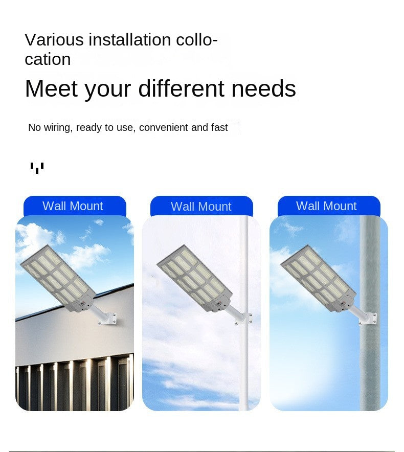 Solar Lamp Outdoor Yard Waterproof Super Bright ABS3000W Street Factory Building LED Lighting Street Light