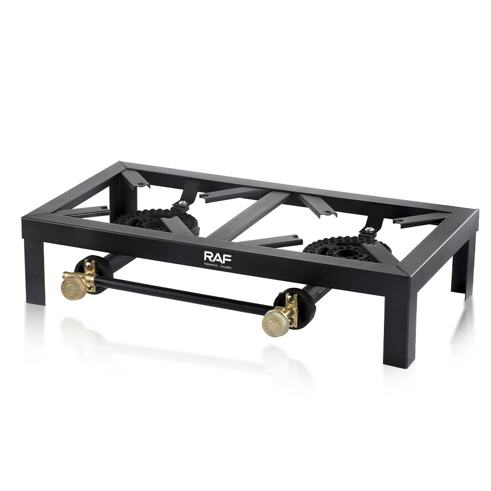 RAF Gas Stove Tabletop Flameout Double Burner Easy-to-Clean Gas Stove Simple Household Liquefied Gas R.8501