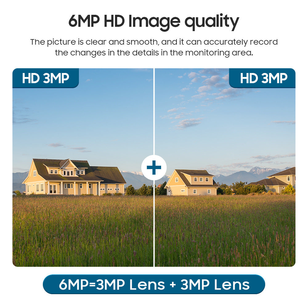 12Zoom6MP HD Garage Camera Outdoor4G Wireless infrared dual-lens remote warning camera