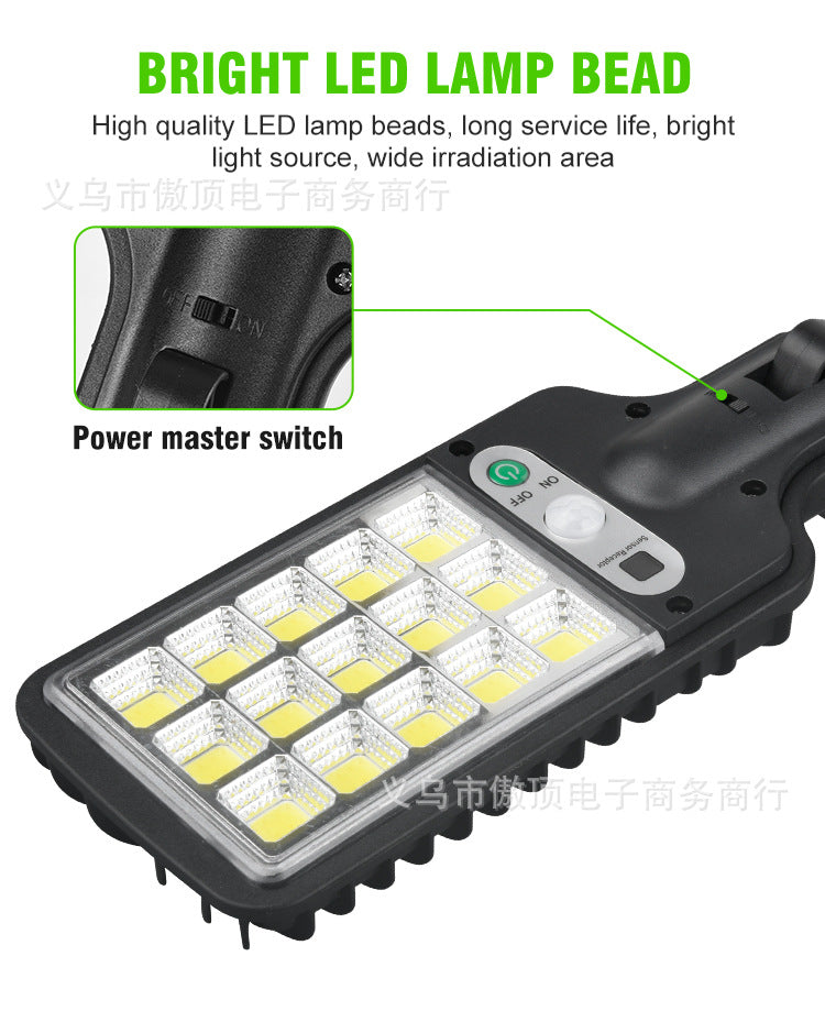 New Solar Street Light LED Outdoor lighting human body sensor garden light with remote control wall lamp Waterproof