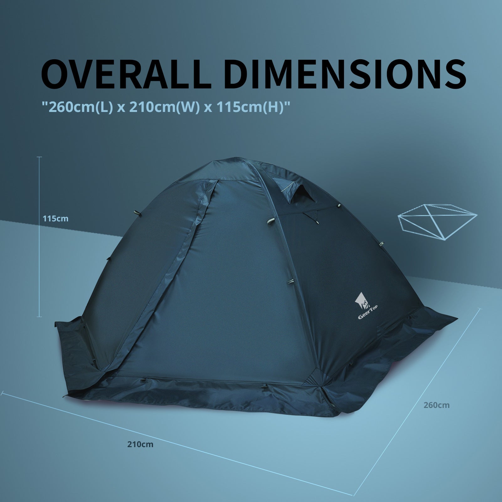 Jituo New Lightweight Tent Outdoor Camping Gear Hiking Aluminum Pole Mountaineering Tent Rainproof Camping Equipment
