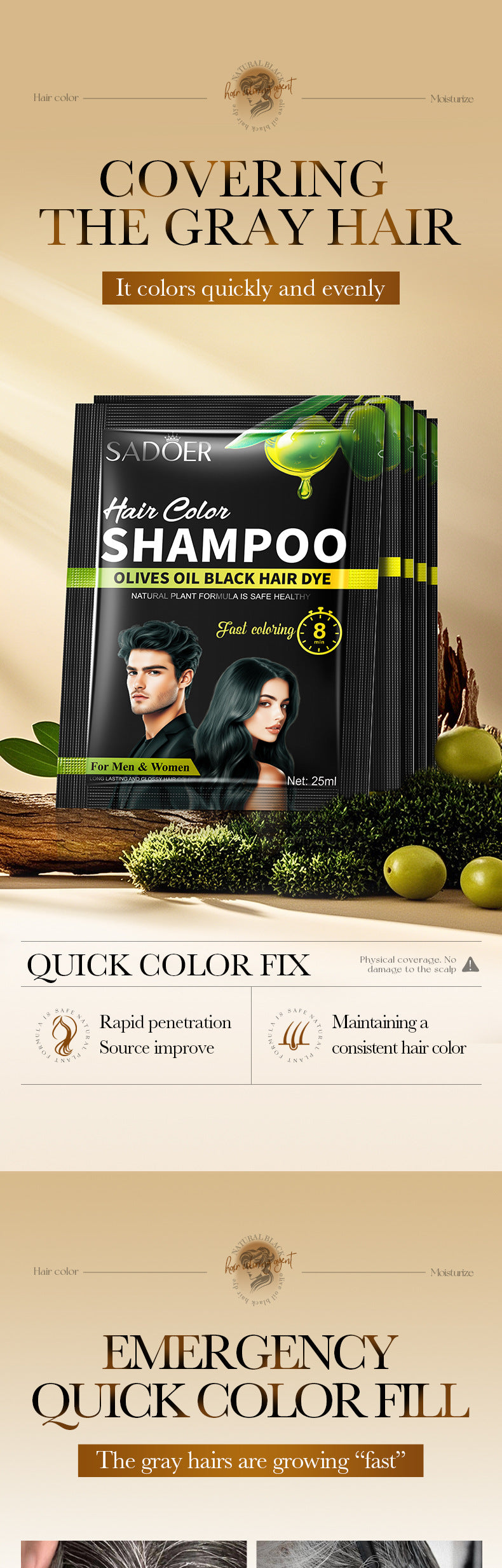 Cross-border Hair Conditioner Tablets25ml Olive Oil Plant Extract Moisturizing Dye Tablets Export Manufacturer Cross-Border