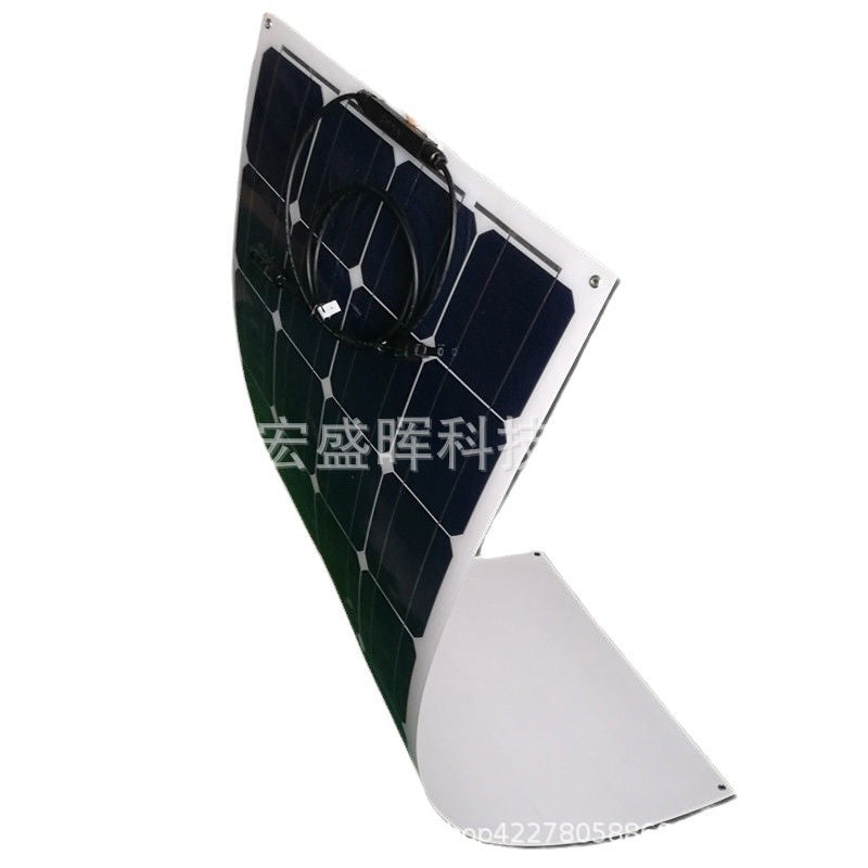 100W Monocrystalline Solar Panel18V Charging Board Flexible Solar Panel Light Photovoltaic Cell Yacht Assembly