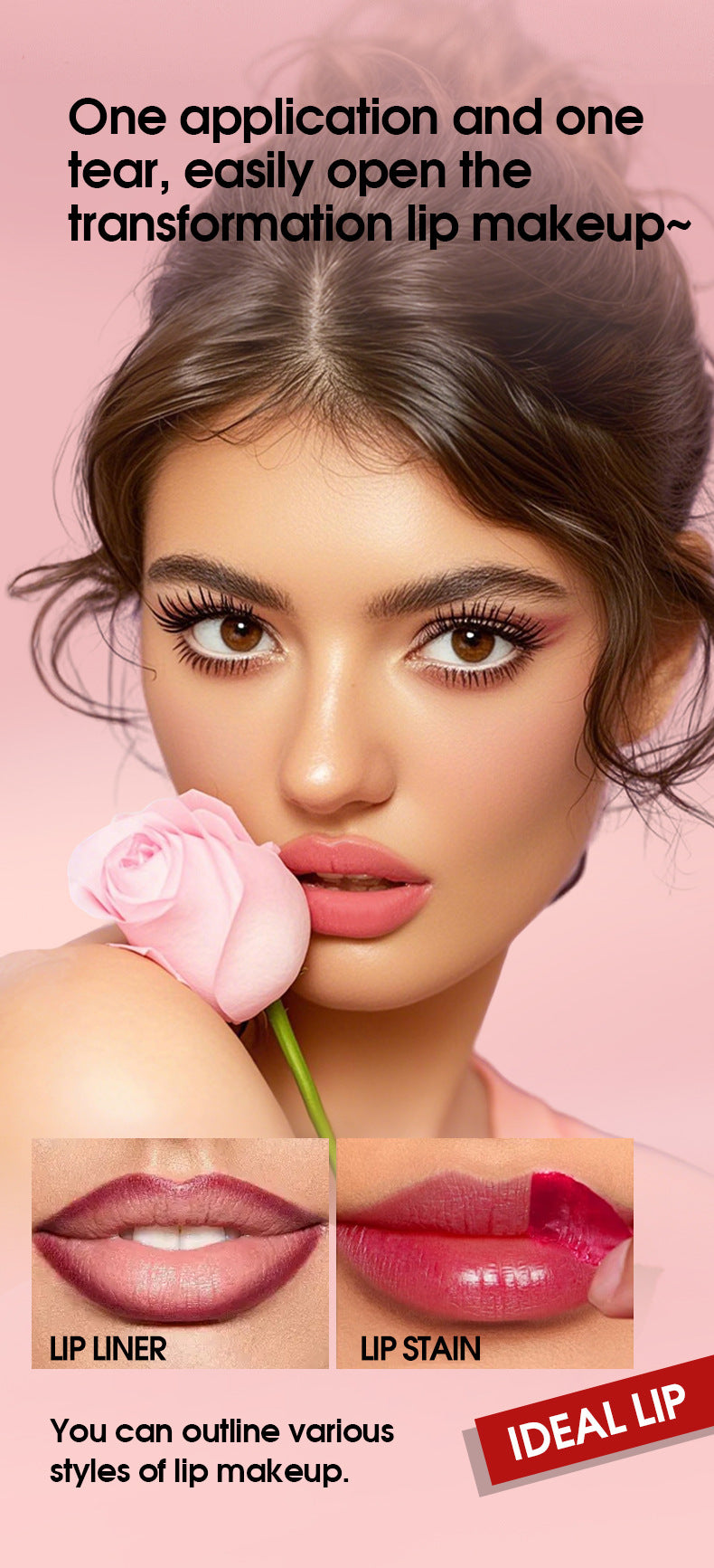 Makeup Peel-off Lip Glaze Nude Color Lip Gloss Pen Film-forming Waterproof Long-lasting Non-stick Cup Full Supply