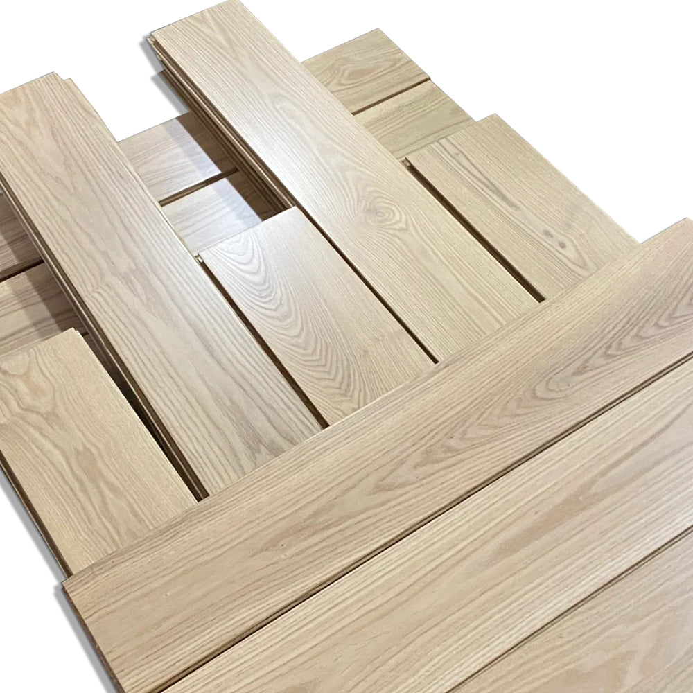 Moisture-Resistant Waterproof Ash Engineered Wood Flooring Durable Solid Hardwood Floor High-End Residential Commercial Outdoor