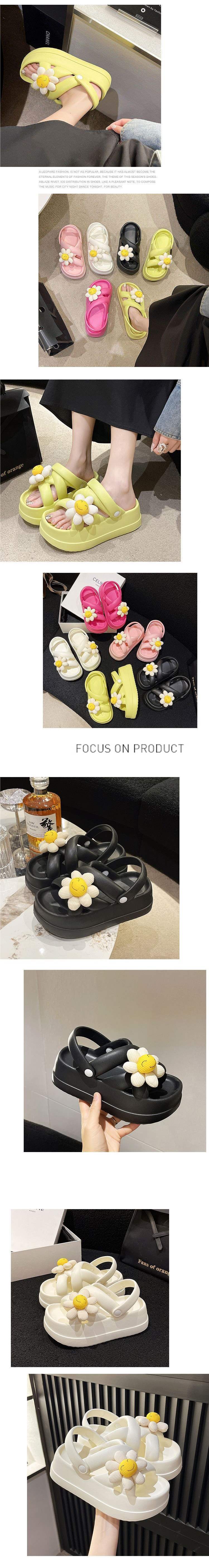 Versatile Women's Sandals for Outdoor Wear, Student Height Increasing Beach Sandals EVA All-in-One Two-Wear Casual Sandals24Summer Personality