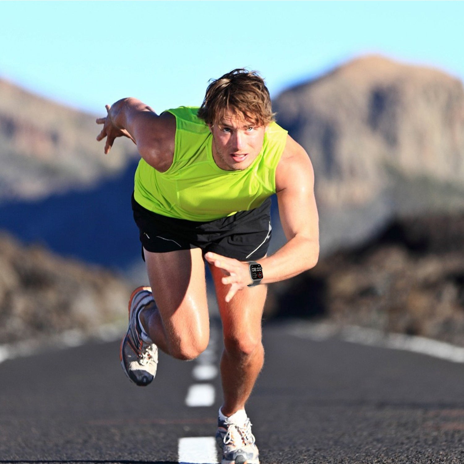 G104Smart Watch1.83inch Bluetooth Call True Heart Rate Pedometer Sleep Stress Monitoring Sports Watch