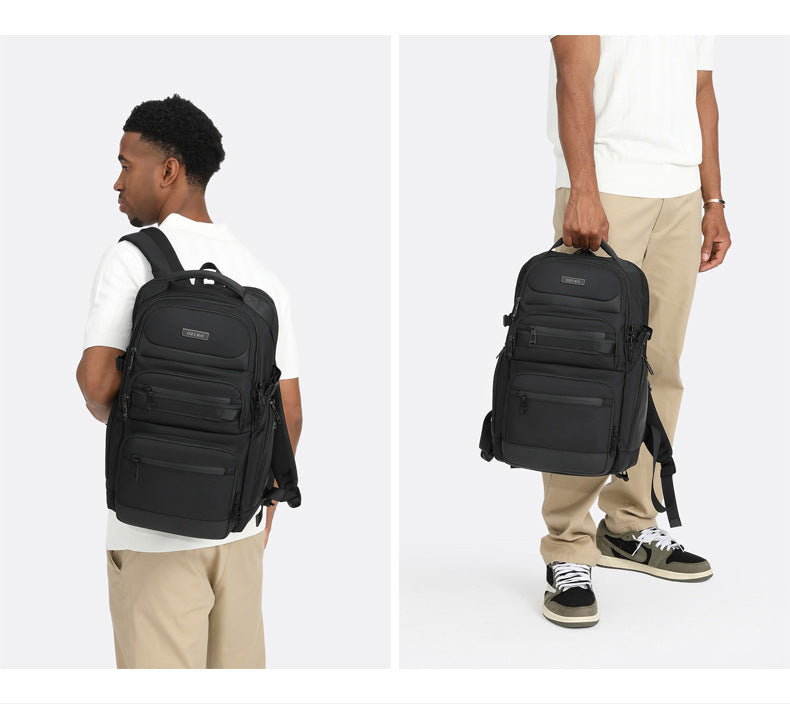 OZUKO Business Backpack Men's Computer Backpack Waterproof High-end Business Travel College Student Commuting School Bag