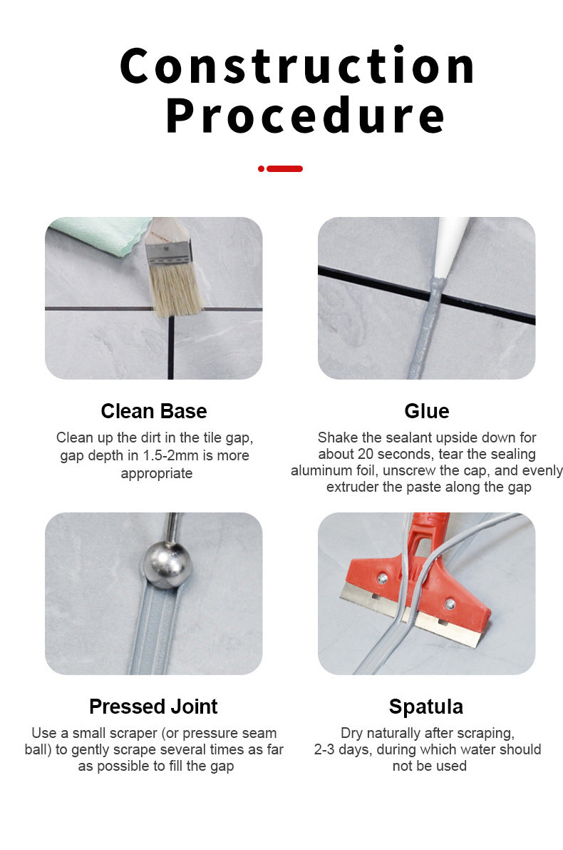 Water-Based Grout Sealant Waterproof Mildew-Proof Tile Grout Sealant Tile-Specific Caulking Agent Manufacturer