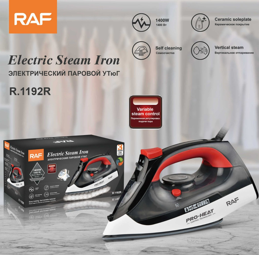 RAF European Standard New Handheld Iron Multi-Functional Adjustable Spray Steam Electric Iron