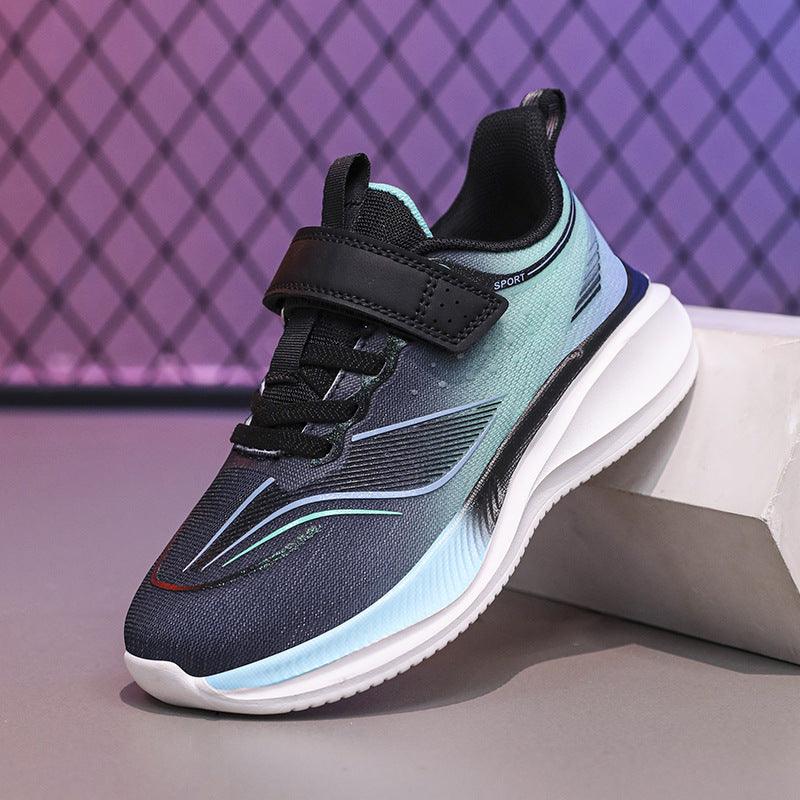 Children's Ultra-light Shock-absorbing Anti-slip Running Shoes Spring and Summer Medium and Large Children's Mesh Breathable Sports Shoes Children's Shoes Breathable Shock-absorbing