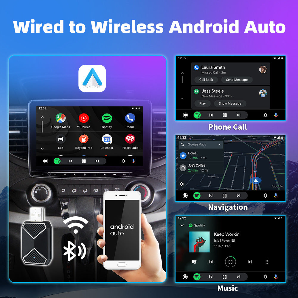 Car Interconnect Box Converter Car-Mounted carplay Apple iPhone Wired to Wireless carplay