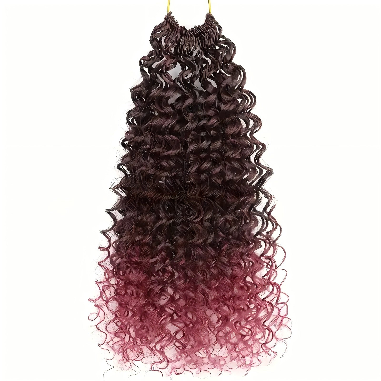Chemical Fiber Wig MiniGOGOCrochetHair African Two-Strand Small Curl Braids Crochet Celebrity Style Long Curly Hair