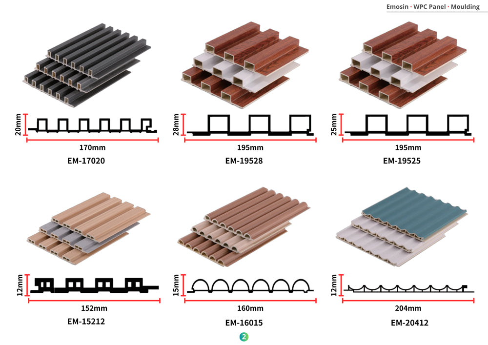 Indoor Outdoor Integrated Wood Plastic Waterproof Fluted Pvc Cladding Wpc Ceiling Panels for Interior Exterior
