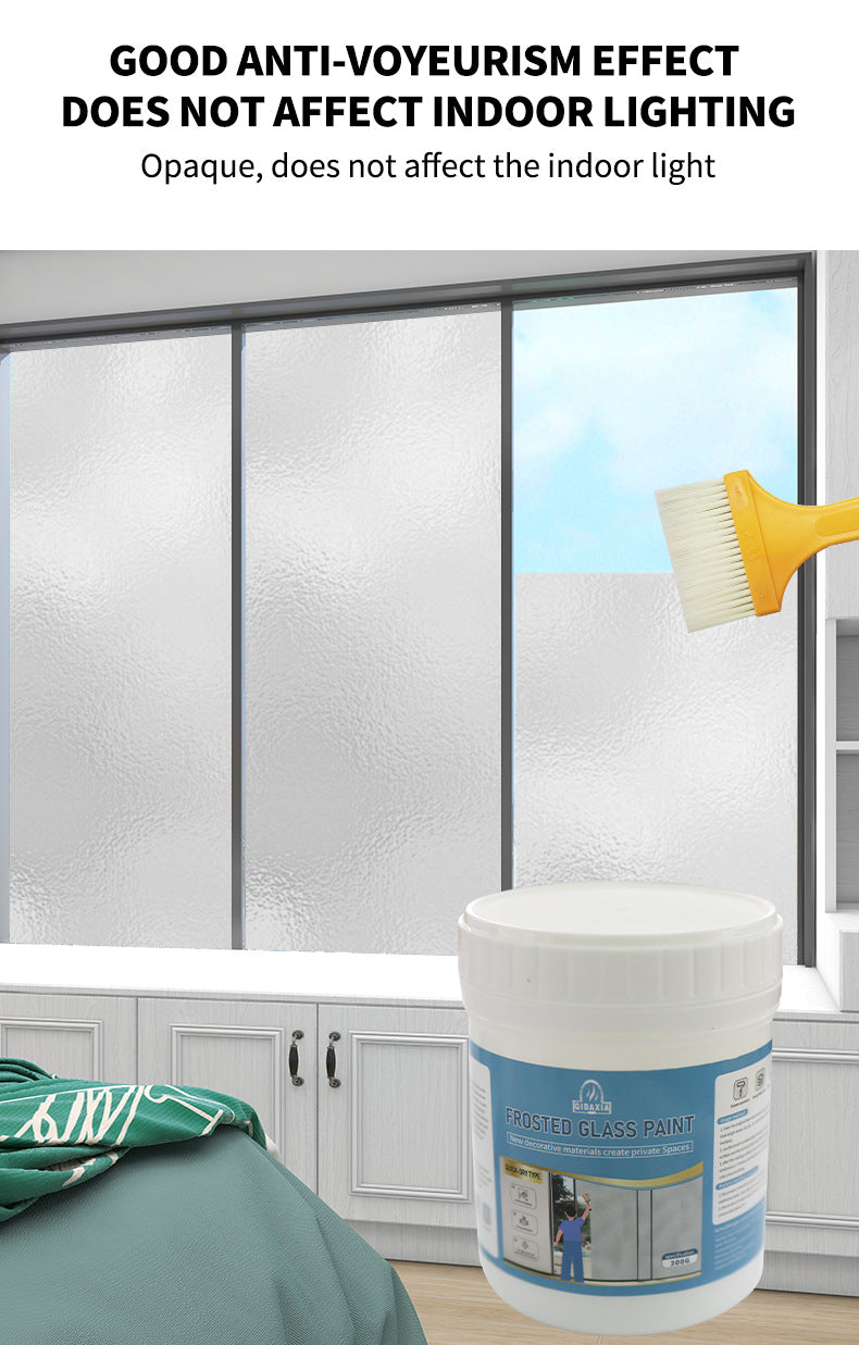 Frosted Glass Paint Light Blocking Opaque Glass Paint Bathroom Glass Window Sandblasting Frosted Glass Film Paint