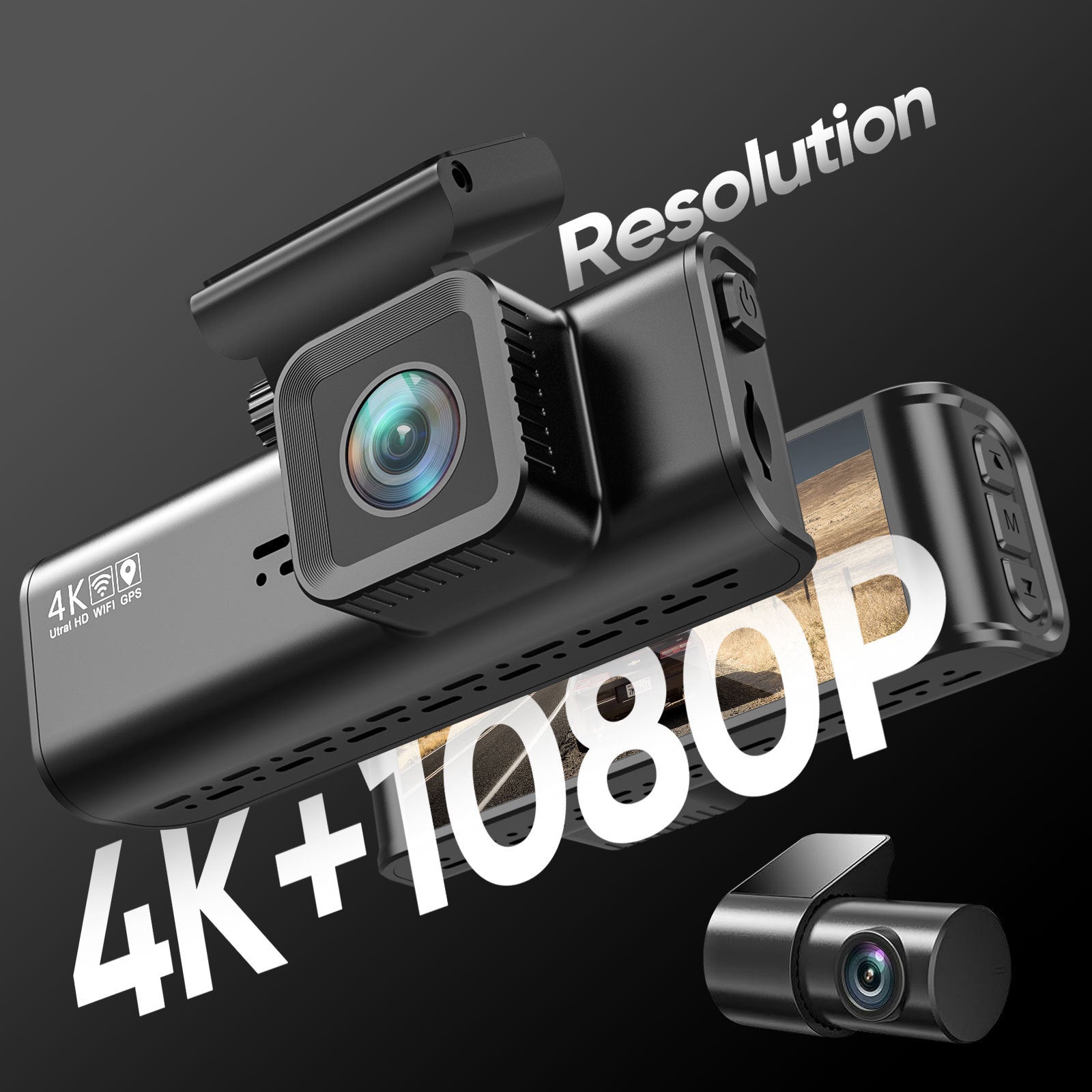V56 3.18Inch Screen4K+1080P Driving Recorder REDTIGER F7N Optimized Driving Recorder wifi