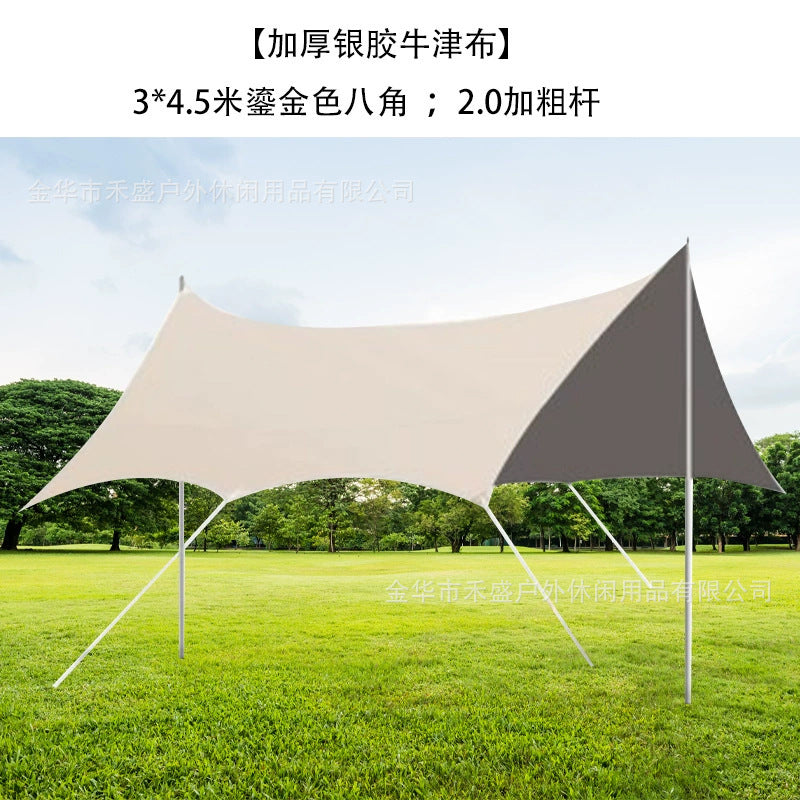 Camping Tarp Wholesale In Stock Camping Tent Outdoor Sunshade Portable Sun Protection Rainproof Tarp Tent