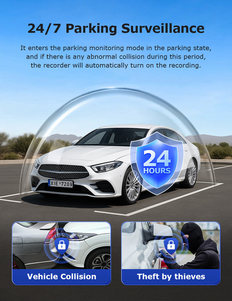 New Driving Recorder Binocular Parking Camera Panoramic HD Infrared Night Vision GPS Vehicle-mounted Monitoring