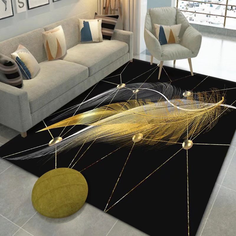 Light Luxury Style Crystal Velvet Carpet Wear-Resistant and Dirt-Resistant Living Room Sofa Coffee Table Carpet Home Cooling and Silent Bedroom Bedside Carpet