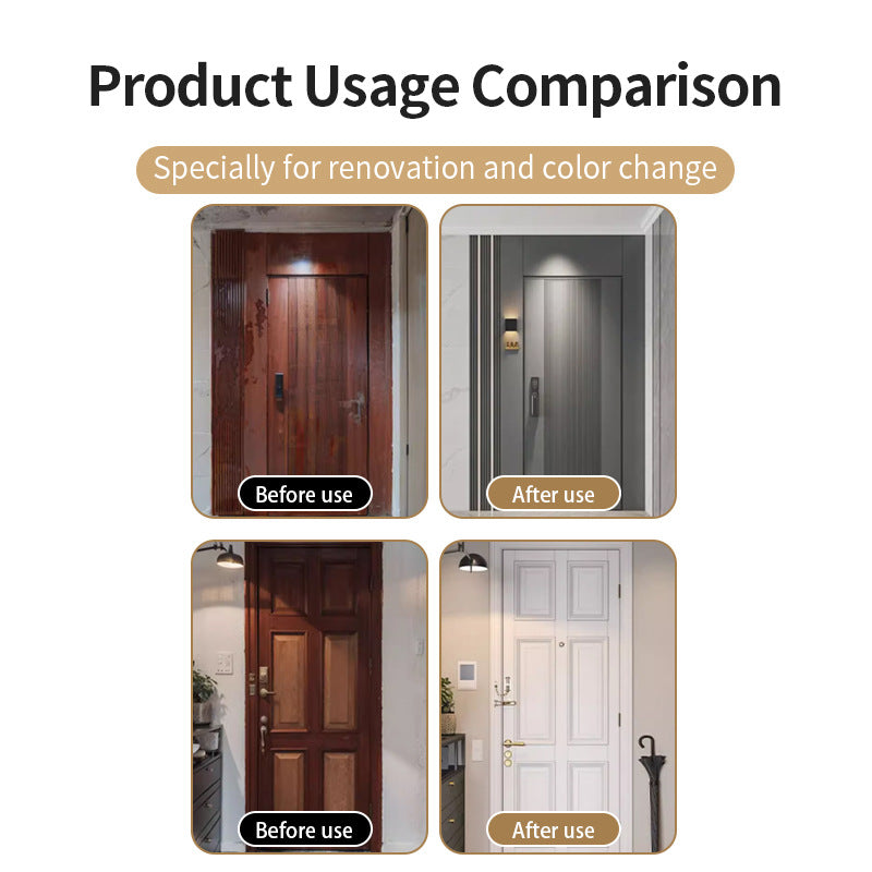 Entry Door Color Change Paint Anti-Theft Door Renovation Door Modification Color Change Self-Brush Metal Door Paint Anti-Theft Door Refresh Paint