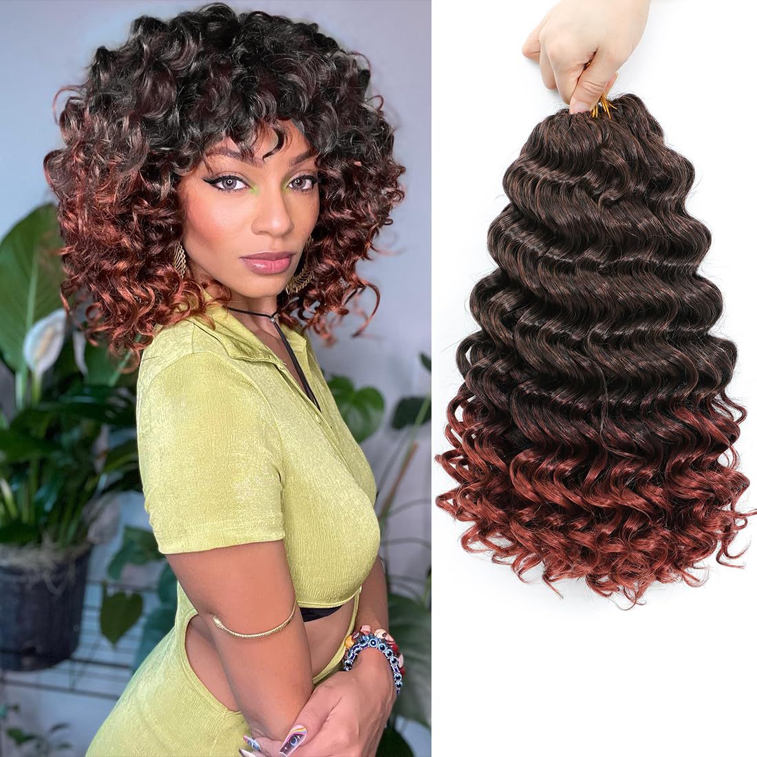 DeepWaveTwist Long Curly Hair Crochet Hair Extensions Afro Synthetic Hairpiece European and American Cross-Border Wholesale Fluffy