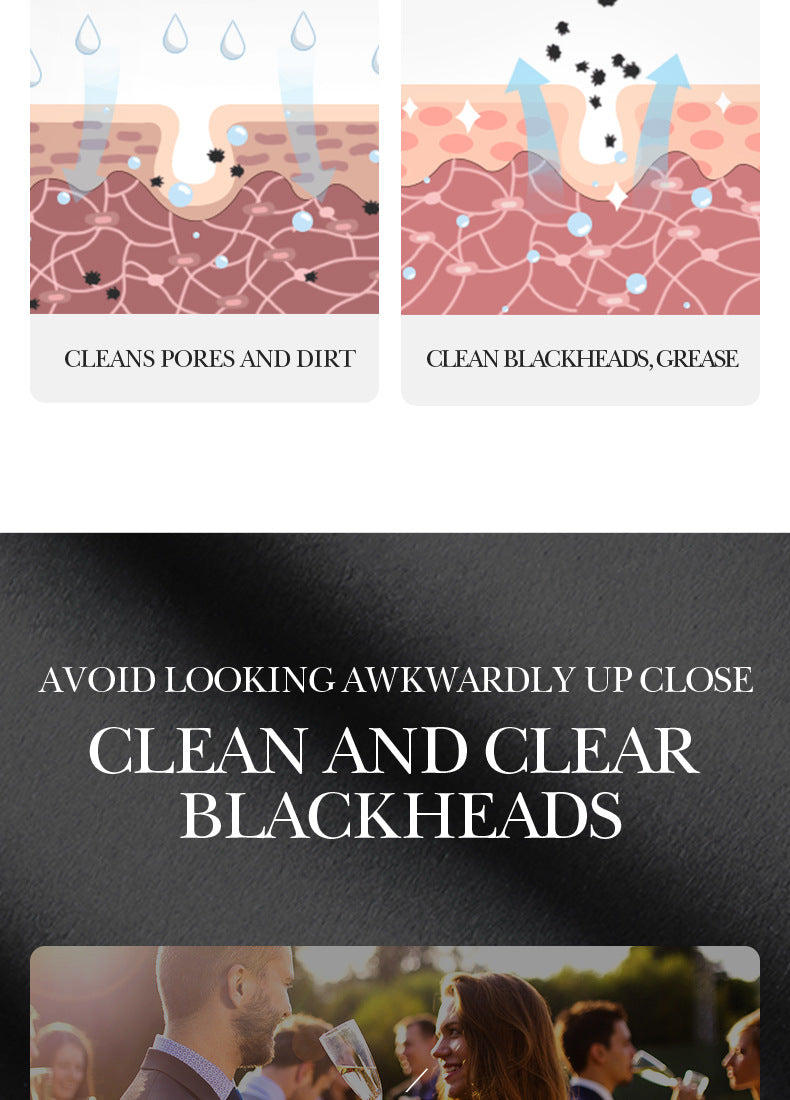 Full English Bamboo Charcoal Blackhead Absorbing Nose Mask Patch SADOERT District Nursing60g  Foreign Trade Skincare Wholesale