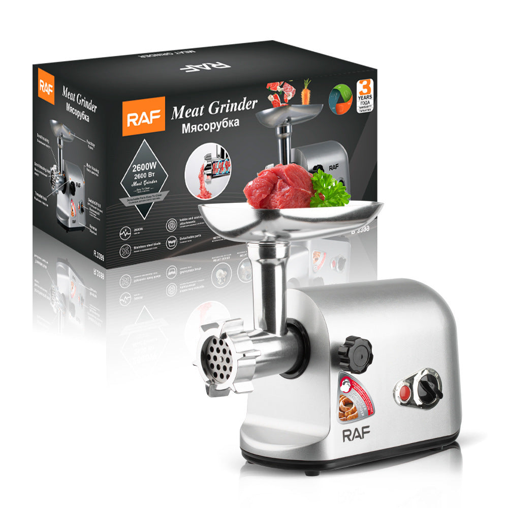 RAF Electric Meat Grinder Desktop Multi-Functional Kitchen Household Sausage Stuffer High-Power Meat Mincer Mixer