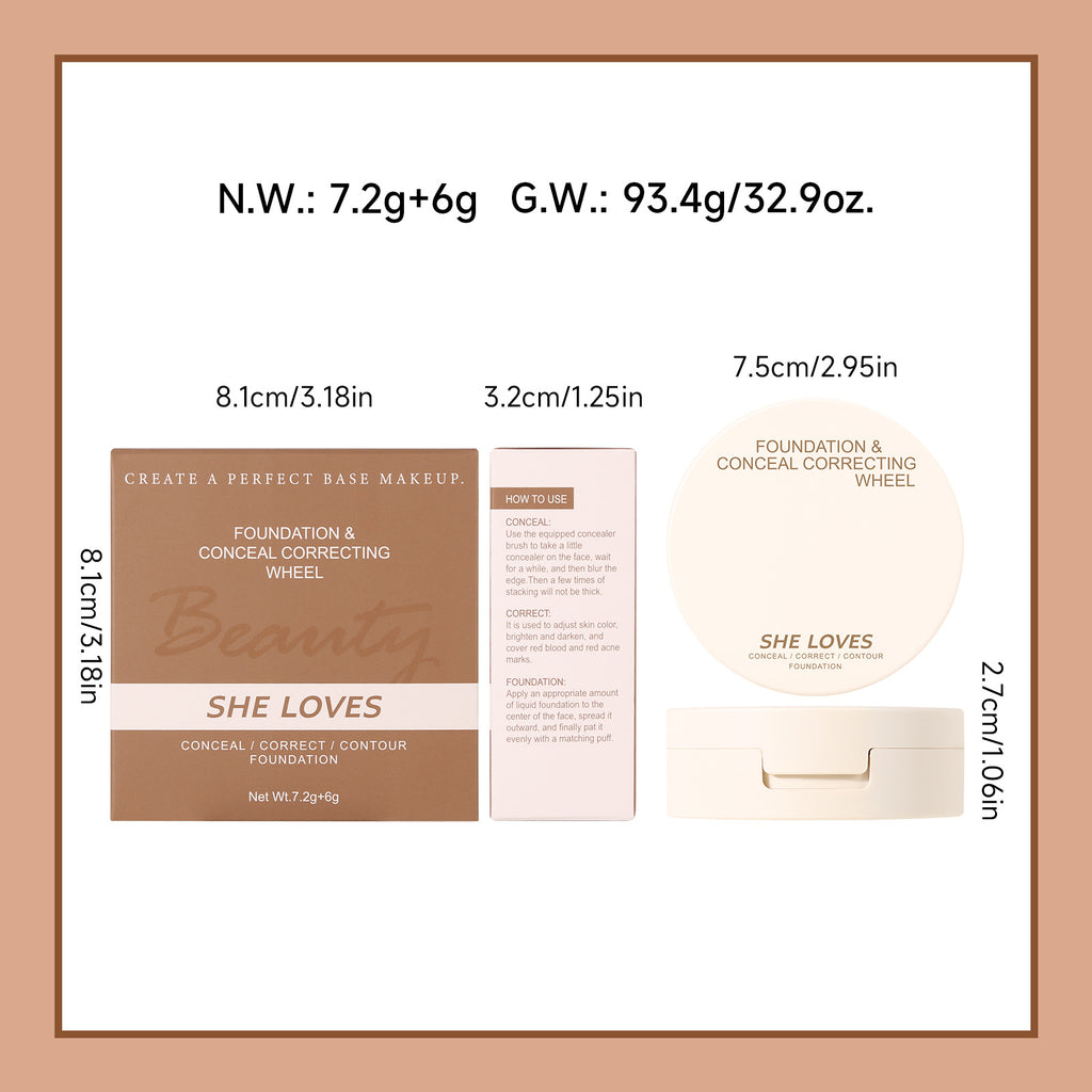 Exclusive Supply sheloves Concealer Cover Acne Marks, Spots, Dark Circles, Contouring Foundation Cream Concealer Palette