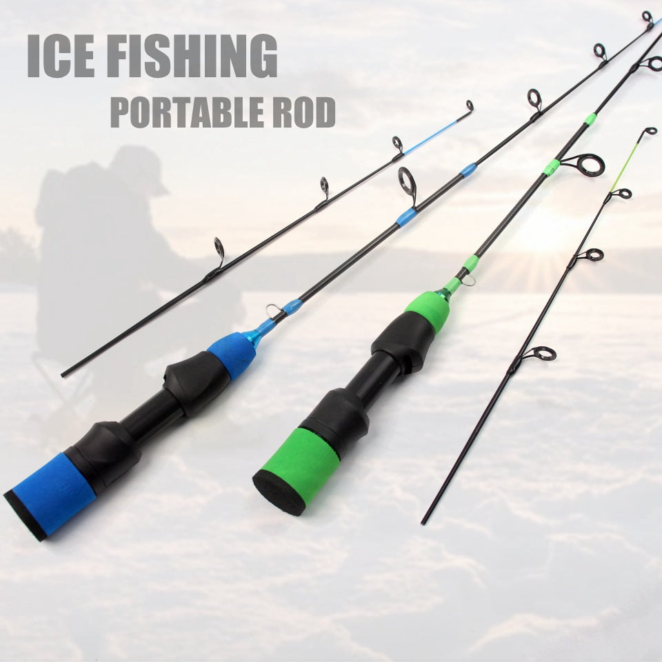 55cm3Carbon Fiber Ice Fishing Rod Ultra Soft Ultra Light Portable Winter Fishing Rod European and American Winter Fishing