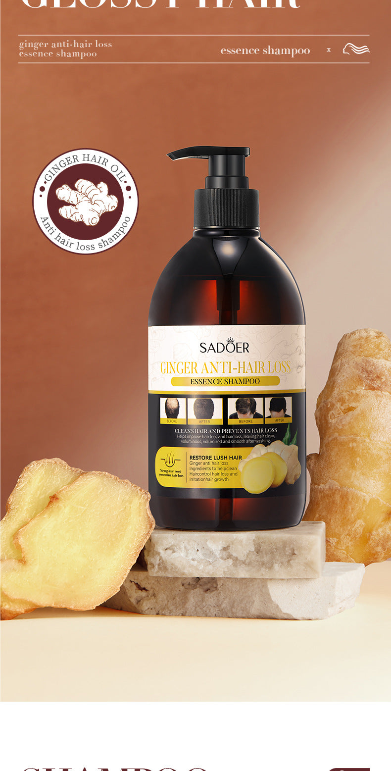 Full English Ginger Anti-Hair Loss Shampoo500ml SADOER Plant Shampoo  Wholesale