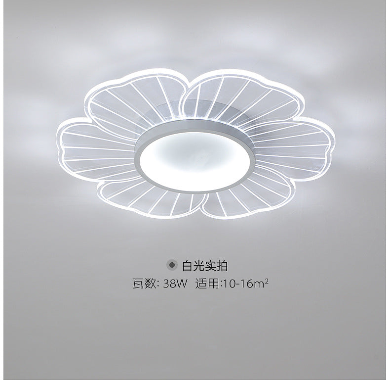 Nordic Flower Bedroom Light Ceiling Lamp Modern Simple Ultra-thin Round Lamp Creative Internet Celebrity Personality Lighting