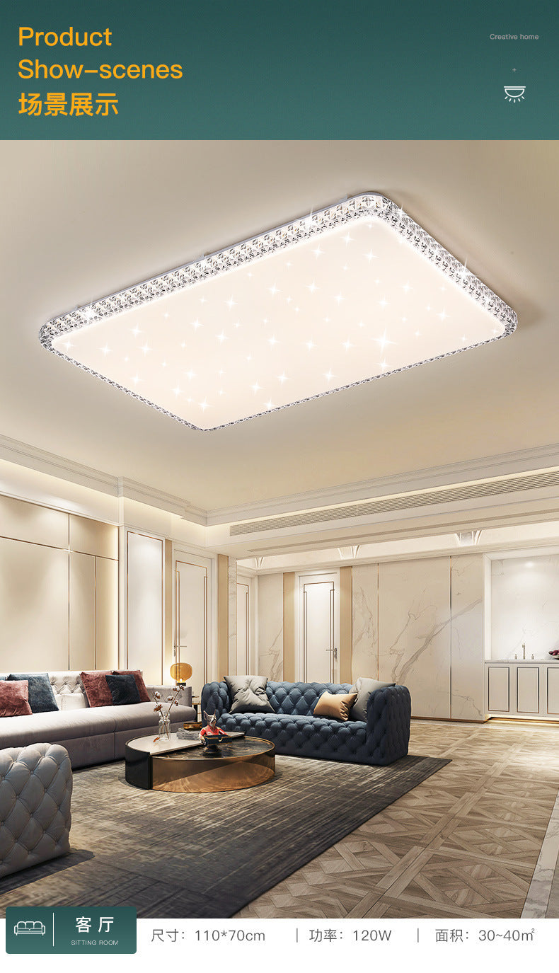 Imitation Crystal New Living Room Lamp LED Ceiling Lamp Master Bedroom Light Fixture Modern Simple Elegant Luxury Hall Main Light