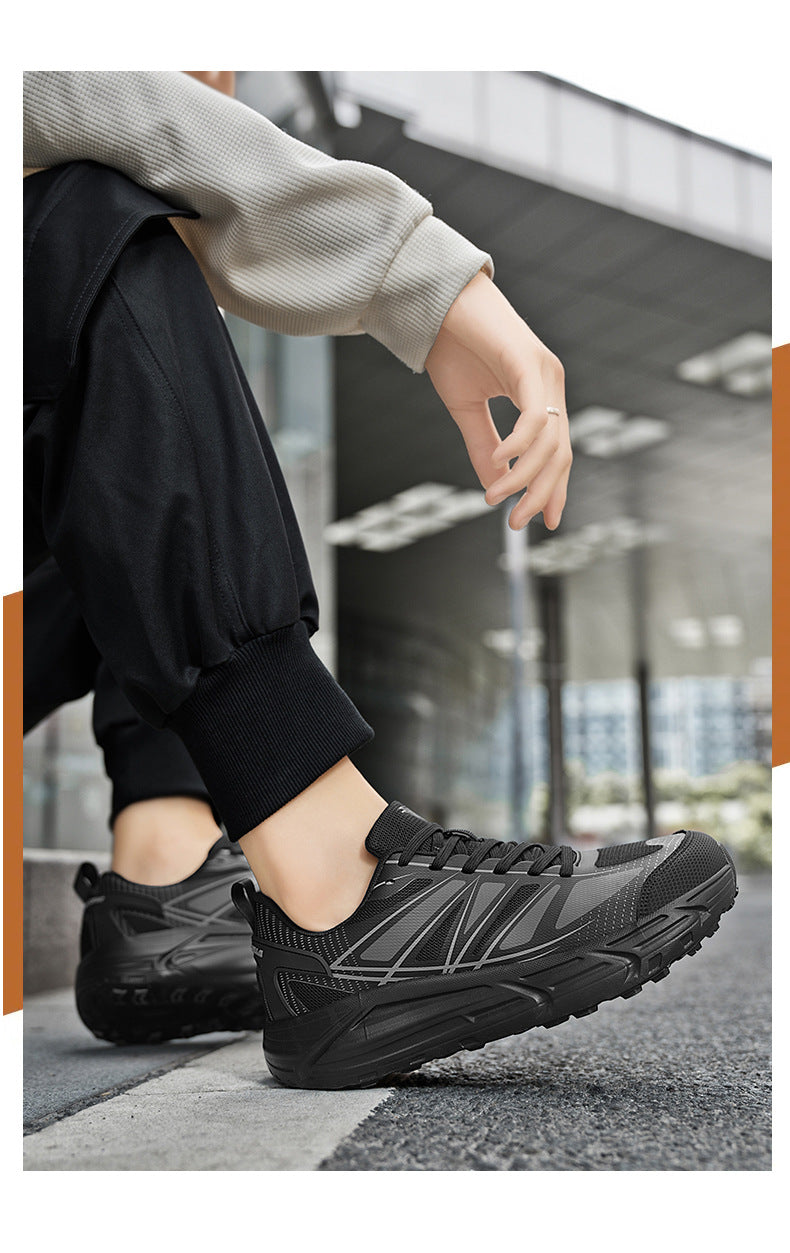 Autumn New Soft Sole Ultra-light Running Shoes Non-slip Wear-resistant Sports Wide Toe Casual Shoes Fashionable Sports Comfortable Trendy Shoes