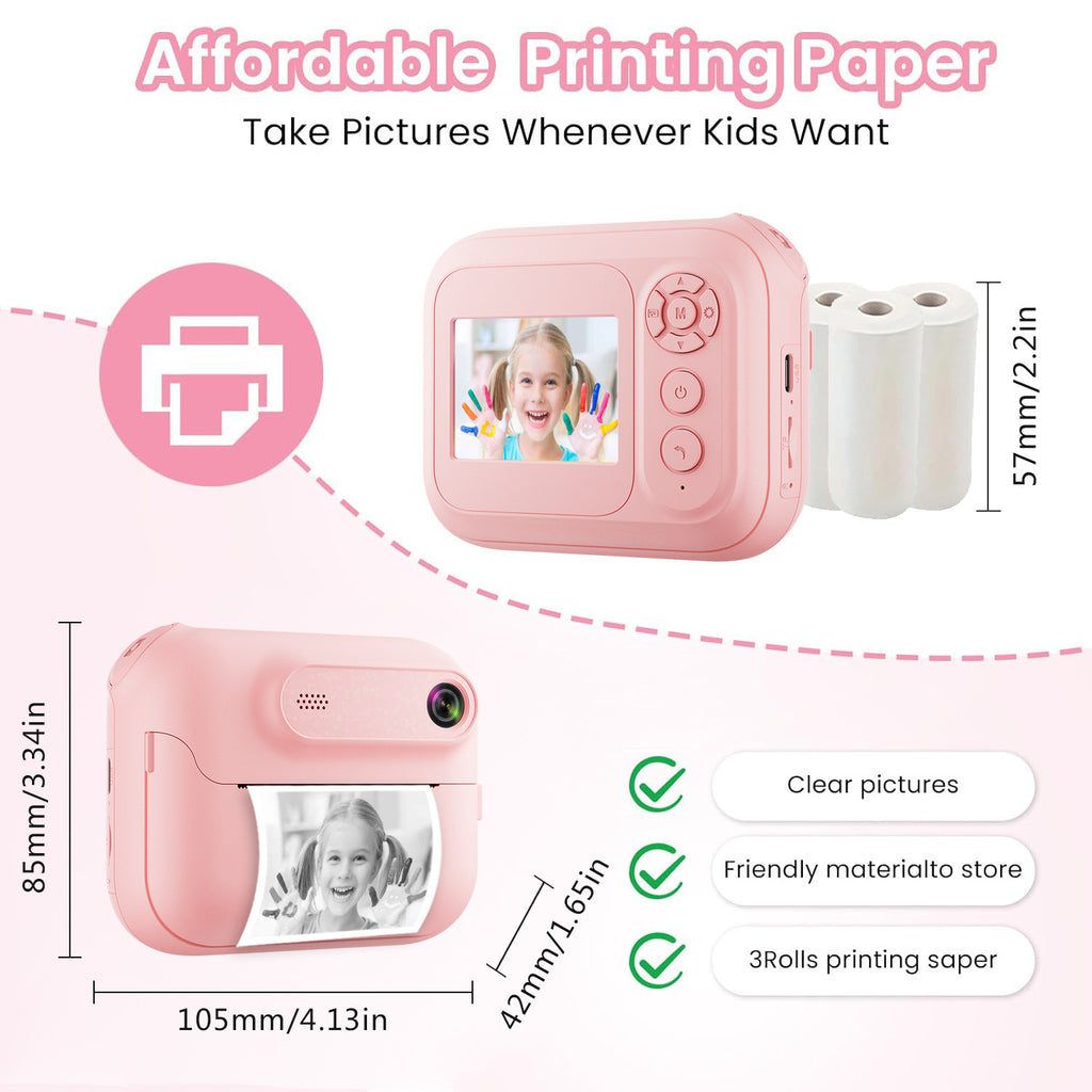Hot-selling Polaroid Camera Children's Toy Can Take Photos and Print Black and White Photos Directly with Built-in