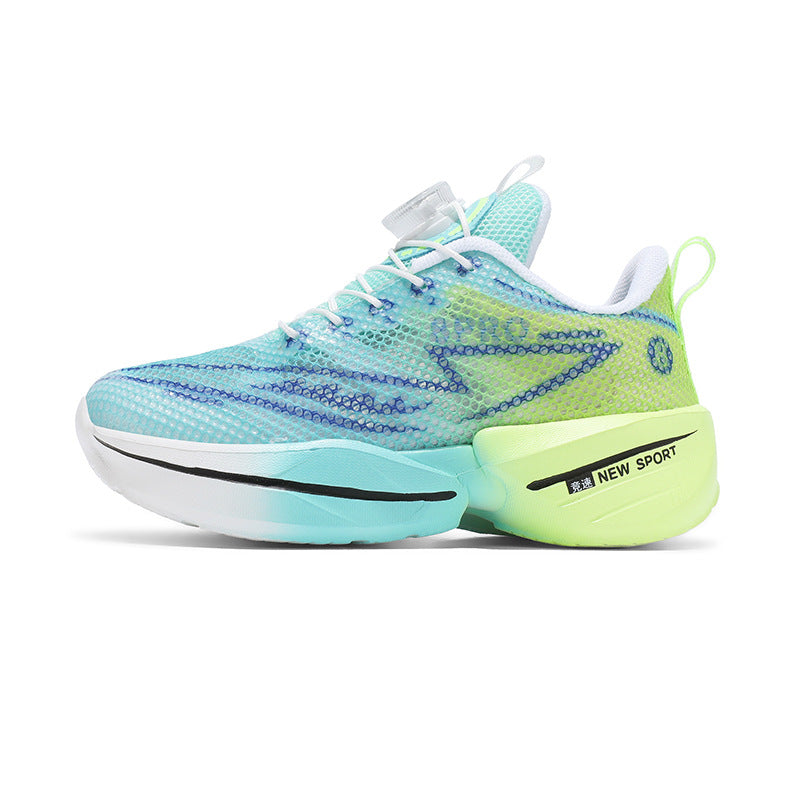 Red Rabbit Breathable Mesh Children's Rotating Buckle Trendy Shoes Boys' Non-Slip Wear-Resistant Sports Shoes Girls' Casual Mesh Running Shoes