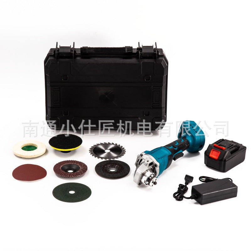 Rechargeable Multifunctional Lithium Battery Angle Grinder Cordless Polishing Grinding Household Brushless High Power Cutting Machine