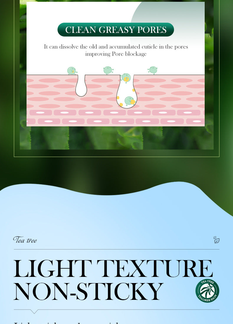 Full English Tea Tree Skincare Set SADOER Cleansing, moisturizing, hydrating five-piece set for  foreign trade wholesale