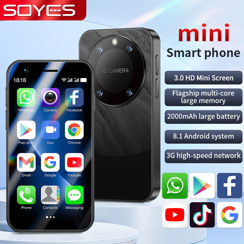 MINF8promax Mini Smart Small Phone3.0Screen3G Network Android Foreign Language