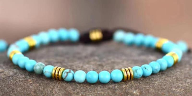 Tiger Eye Elastic Bracelet Adjustable Colorful Beaded Handmade Wrapped Bracelet Volcanic Double Row Woven Bracelet