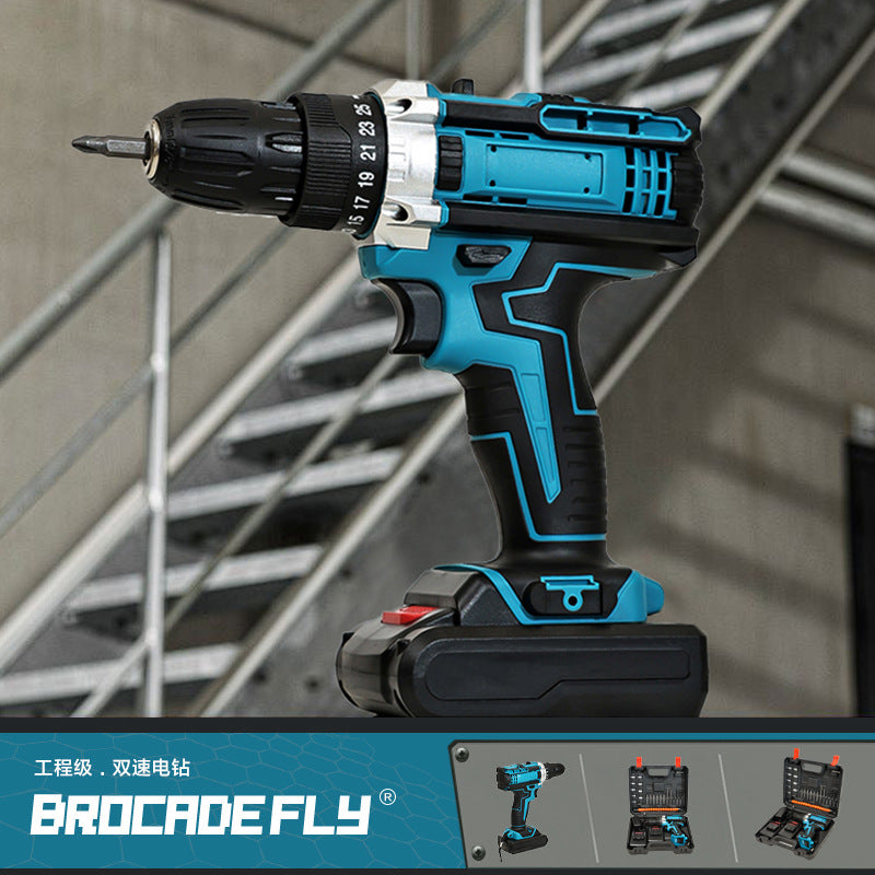 21v Multifunctional Lithium Electric Drill Set Rechargeable Hand Drill Household Impact Drill Pistol Drill Wholesale